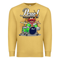 Antique Gold ANIMAL DRUMMER PEARL DRUMS Premium Sweatshirt - FloraArt