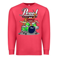 Cardinal ANIMAL DRUMMER PEARL DRUMS Premium Sweatshirt - FloraArt