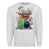 Dove Grey ANIMAL DRUMMER PEARL DRUMS Premium Sweatshirt - FloraArt