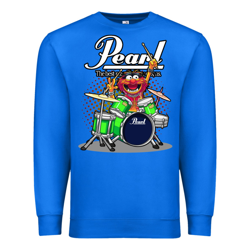 Animal Drummer Pearl Drums Premium Sweatshirt by FloraArt | Teevron