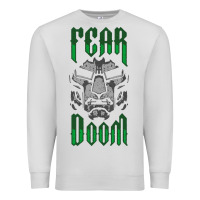 Dove Grey Fear Doom Premium Sweatshirt - FloraArt
