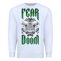 White Fear Doom Premium Sweatshirt - FloraArt