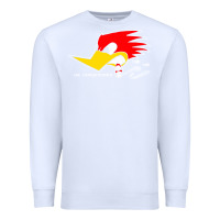 White mr horsepower clay smith cams cigar smoking woodpecker shirt for man f Premium Sweatshirt - FloraArt