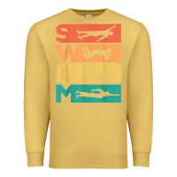 Antique Gold retro vintage swimming gift for swimmers t shirt Premium Sweatshirt - FloraArt