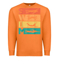 Carrot retro vintage swimming gift for swimmers t shirt Premium Sweatshirt - FloraArt