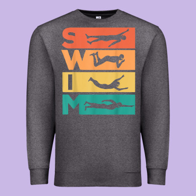 Retro Vintage Swimming Gift For Swimmers T Shirt Premium Sweatshirt Designed By Floraart