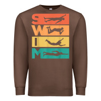 Chestnut retro vintage swimming gift for swimmers t shirt Premium Sweatshirt - FloraArt