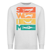 Oatmeal Heather retro vintage swimming gift for swimmers t shirt Premium Sweatshirt - FloraArt