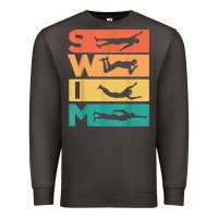 Smoke retro vintage swimming gift for swimmers t shirt Premium Sweatshirt - FloraArt
