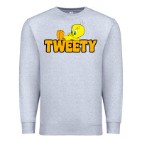 Heather Grey tweety Premium Sweatshirt - FloraArt