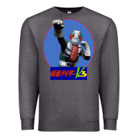 Charcoal Heather KAMEN RIDER V3 PUNCH Premium Sweatshirt - FloraArt