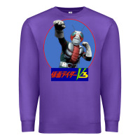 Purple KAMEN RIDER V3 PUNCH Premium Sweatshirt - FloraArt