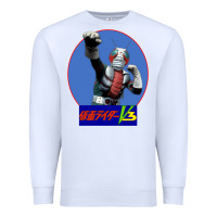 White KAMEN RIDER V3 PUNCH Premium Sweatshirt - FloraArt
