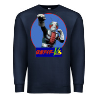 Navy KAMEN RIDER V3 PUNCH Premium Sweatshirt - FloraArt