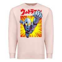 Pale Pink ultraman exclusive yellow Premium Sweatshirt - FloraArt