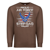 Chestnut proud air force step dad veteran vintage flag veterans day t shirt Premium Sweatshirt - FloraArt