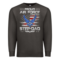 Smoke proud air force step dad veteran vintage flag veterans day t shirt Premium Sweatshirt - FloraArt