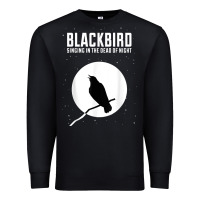 Black blackbird singing in the dead of night t shirt Premium Sweatshirt - FloraArt