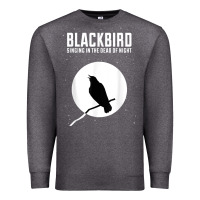 Charcoal Heather blackbird singing in the dead of night t shirt Premium Sweatshirt - FloraArt