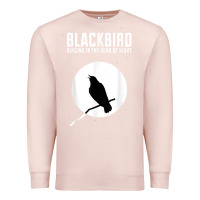 Pale Pink blackbird singing in the dead of night t shirt Premium Sweatshirt - FloraArt