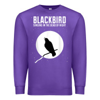 Purple blackbird singing in the dead of night t shirt Premium Sweatshirt - FloraArt
