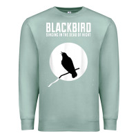 Seafoam blackbird singing in the dead of night t shirt Premium Sweatshirt - FloraArt