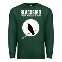 Sports Green blackbird singing in the dead of night t shirt Premium Sweatshirt - FloraArt
