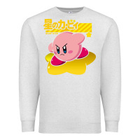 Oatmeal Heather kirby men's pink Premium Sweatshirt - FloraArt