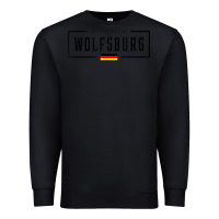 Black wolfsburg deutschland germany german flag Premium Sweatshirt - FloraArt