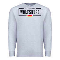 Heather Grey wolfsburg deutschland germany german flag Premium Sweatshirt - FloraArt