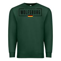 Sports Green wolfsburg deutschland germany german flag Premium Sweatshirt - FloraArt