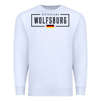 White wolfsburg deutschland germany german flag Premium Sweatshirt - FloraArt