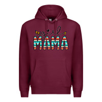 Burgundy girl mama Premium Hoodie - CowhideDigitalArt