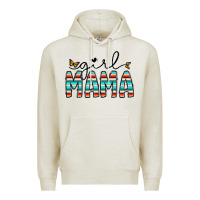 Oatmeal Heather girl mama Premium Hoodie - CowhideDigitalArt