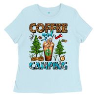 Coffee And Camping Frappe Ladies Tee | Teevron