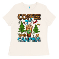 Bone Coffee And Camping Frappe Ladies Tee - FaDigitalArtStudio