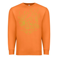 Carrot Cyberpunk samurai Neon Green Premium Sweatshirt - FloraArt