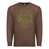Chestnut Cyberpunk samurai Neon Green Premium Sweatshirt - FloraArt