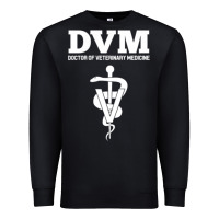 Black Doctor of Veterinary Medicine DVM Veterinarian Vet Tech Premium Sweatshirt - FloraArt