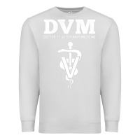 Dove Grey Doctor of Veterinary Medicine DVM Veterinarian Vet Tech Premium Sweatshirt - FloraArt