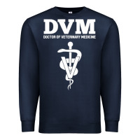 Navy Doctor of Veterinary Medicine DVM Veterinarian Vet Tech Premium Sweatshirt - FloraArt