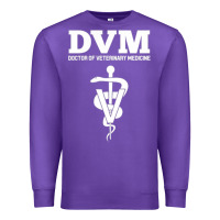Purple Doctor of Veterinary Medicine DVM Veterinarian Vet Tech Premium Sweatshirt - FloraArt