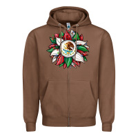 Chestnut Christmas sunflower Mexican flag Zipper Hoodie - JahusDesignShop