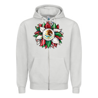 Dove Grey Christmas sunflower Mexican flag Zipper Hoodie - JahusDesignShop