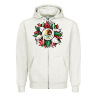 Oatmeal Heather Christmas sunflower Mexican flag Zipper Hoodie - JahusDesignShop