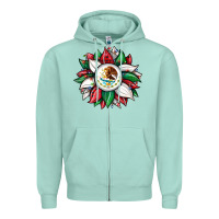 Seafoam Christmas sunflower Mexican flag Zipper Hoodie - JahusDesignShop