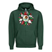 Sports Green Christmas sunflower Mexican flag Zipper Hoodie - JahusDesignShop