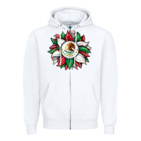 White Christmas sunflower Mexican flag Zipper Hoodie - JahusDesignShop