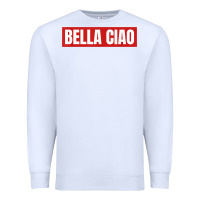 White bella ciao tshirt for casa song lovers  men women tshirt t shirt Premium Sweatshirt - FloraArt