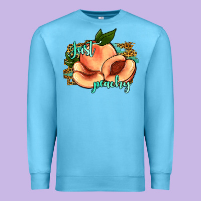 Just Peachy 2 Premium Sweatshirt Designed By Jahusdesignshop